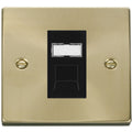 Click Deco Satin Brass Cat6 Data Socket VPSBRJ456BK Available from RS Electrical Supplies