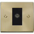 Click Deco Satin Brass Isolated TV Socket VPSB158MBK Available from RS Electrical Supplies