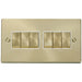 Click Deco Satin Brass 6G Light Switch VPSB416WH Available from RS Electrical Supplies
