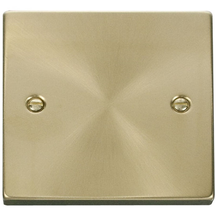 Click Deco Satin Brass Single Blank Plate VPSB060