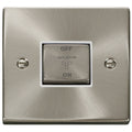 Click Deco Satin Chrome 10A Fan Isolator Switch VPSC520WH Available from RS Electrical Supplies