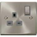 Click Deco Satin Chrome 13A Single Socket VPSC535GY Available from RS Electrical Supplies