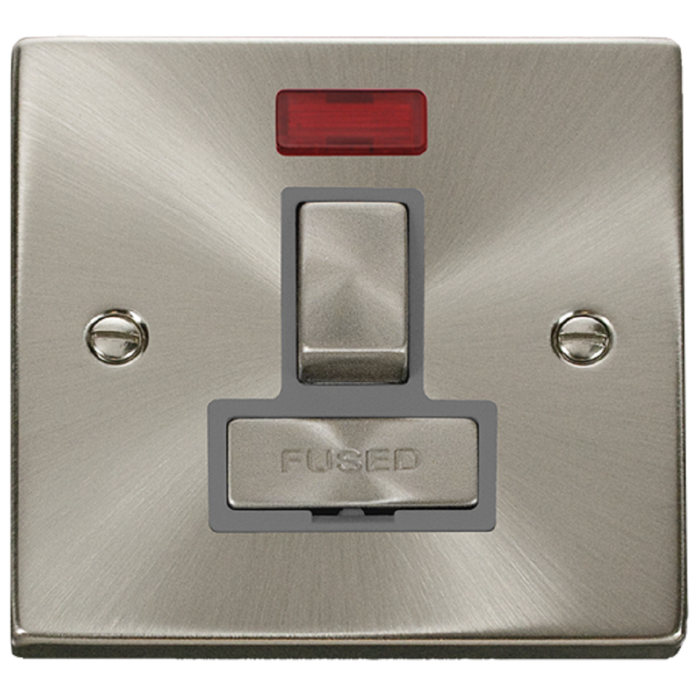 Click Deco Satin Chrome 13A Switched Spur Neon VPSC752GY | RS ...
