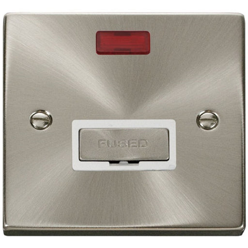 Click Deco Satin Chrome 13A Unswitched Spur Neon VPSC753WH Available from RS Electrical Supplies