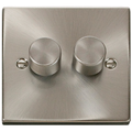 Click Deco Satin Chrome 2G LED Dimmer Switch VPSC162 Available from RS Electrical Supplies