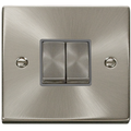 Click Deco Satin Chrome 2G Light Switch VPSC412GY Available from RS Electrical Supplies