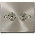 Click Deco Satin Chrome 2G Toggle Switch VPSC422 Available from RS Electrical Supplies