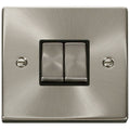 Click Deco Satin Chrome 2W & Intermediate Switch VPSC4125BK Available from RS Electrical Supplies