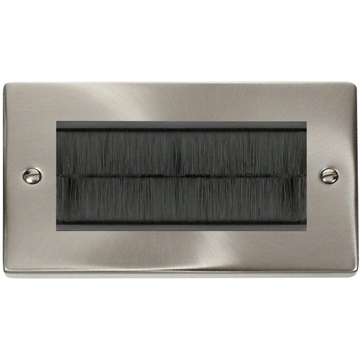 Click Deco Satin Chrome 4G Cable Brush Outlet VPSC4BRUSHBK Available from RS Electrical Supplies