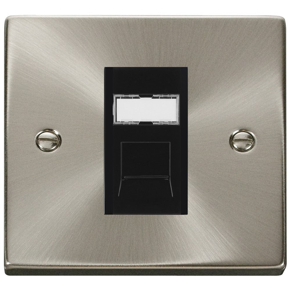 Click Deco Satin Chrome Cat6 Data Socket VPSCRJ456BK | RS Electrical ...