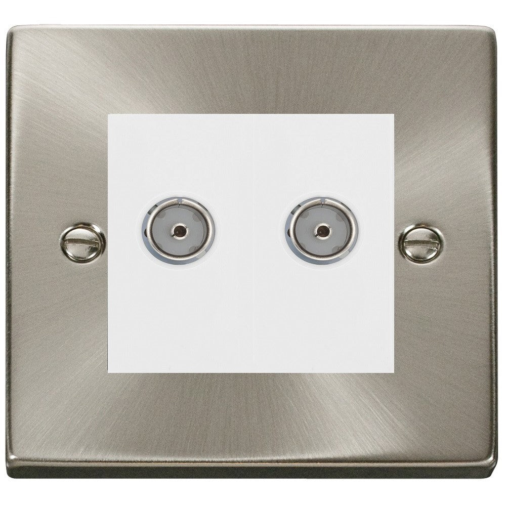 Click Deco Satin Chrome Double Isolated Coax Socket VPSC159MWH | RS ...