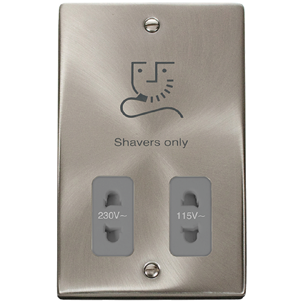 Click Deco Satin Chrome Shaver Socket VPSC100GY | RS Electrical Supplies