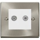 Click Deco Satin Chrome TV and Satellite Socket VPSC170MWH