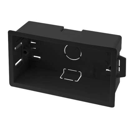 Click Essential Deep Dry Lining Box Black 35mm Double Pattress WA088PBK