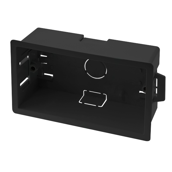 Click Essential Deep Dry Lining Box Black 35mm double pattress WA088PBK Available from RS Electrical Supplies
