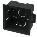Click Essential Deep Dry Lining Box Black 47mm single pattress WA106PBK Available from RS Electrical Supplies