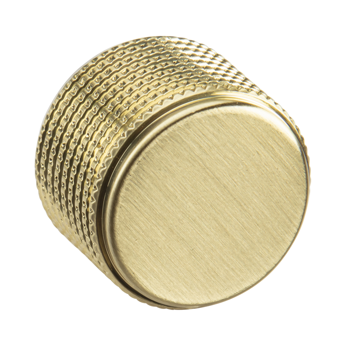 Knightsbridge Screwless Brushed Brass Decorative Solid Metal Dimmer Cap DIMDBB