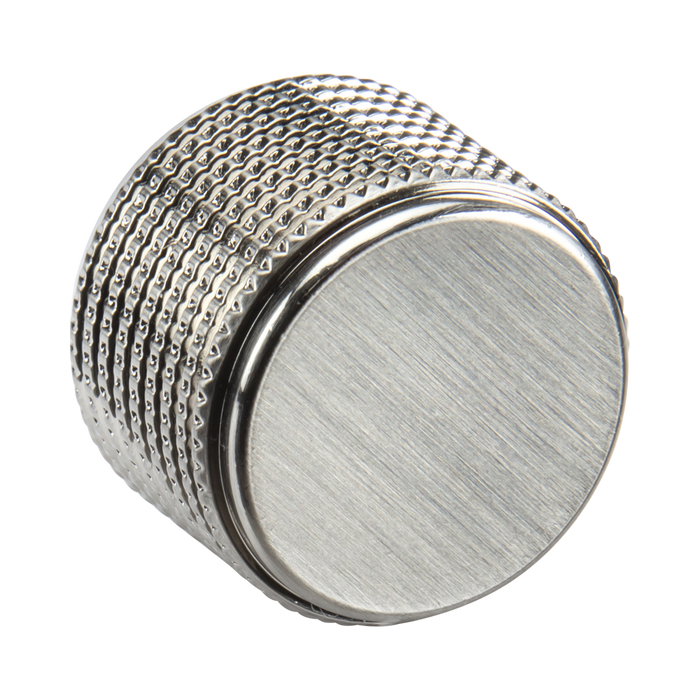 Brushed Chrome Dimmer Knob by Knightsbridge with Knurled Details