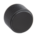 Matt Black Dimmer Knob by Knightsbridge with Knurled Details
