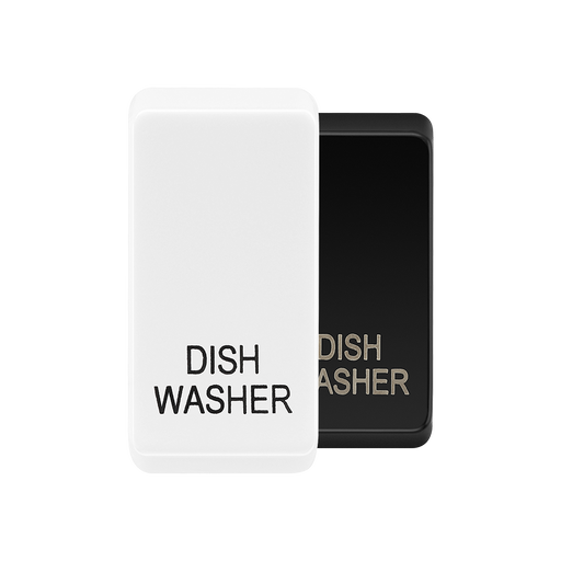 BG Evolve White dish washer rocker cap colour range with Evolve White at the front