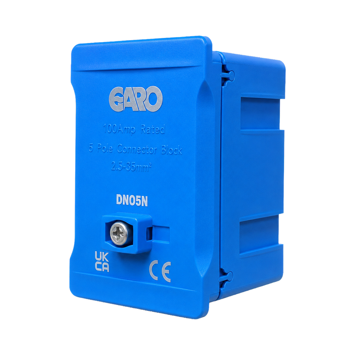 Garo 100A 5 Pole Connector Block Neutral Blue DNO5N