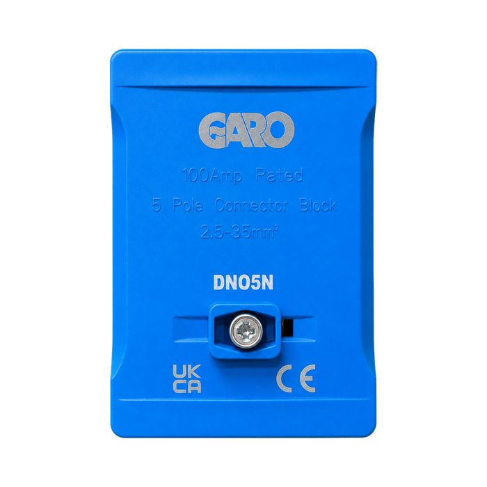 Garo 100A 5 Pole Connector Block Neutral Blue DNO5N