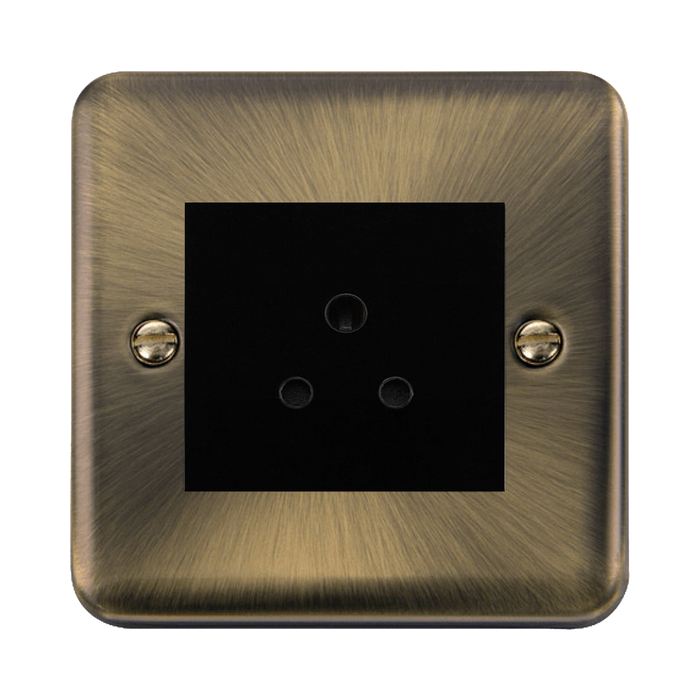 Click Deco Plus Antique Brass 5A Unswitched Socket DPAB038MBK