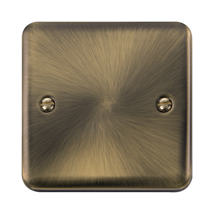 Click Deco Plus Antique Brass Single Blank Plate DPAB060