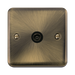 Click Deco Plus Antique Brass TV Socket DPAB065BK