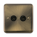 Click Deco Plus Antique Brass Double TV Socket DPAB066MBK