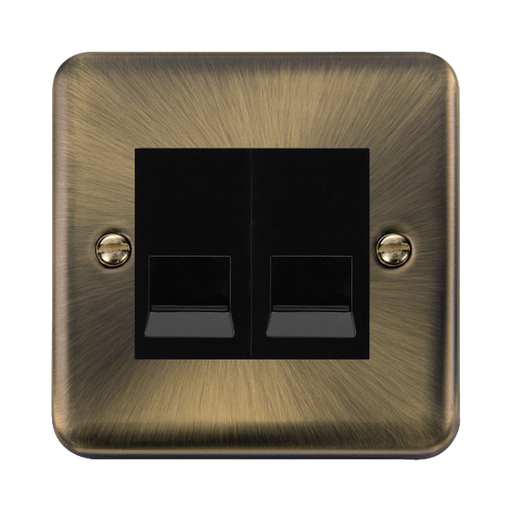 Click Deco Plus Antique Brass Double Master Telephone DPAB121MBK