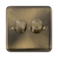 Click Deco Plus Antique Brass 2G LED Dimmer Switch DPAB162
