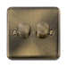 Click Deco Plus Antique Brass 2G LED Dimmer Switch DPAB162