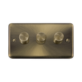Click Deco Plus Antique Brass 3G LED Dimmer Switch DPAB163