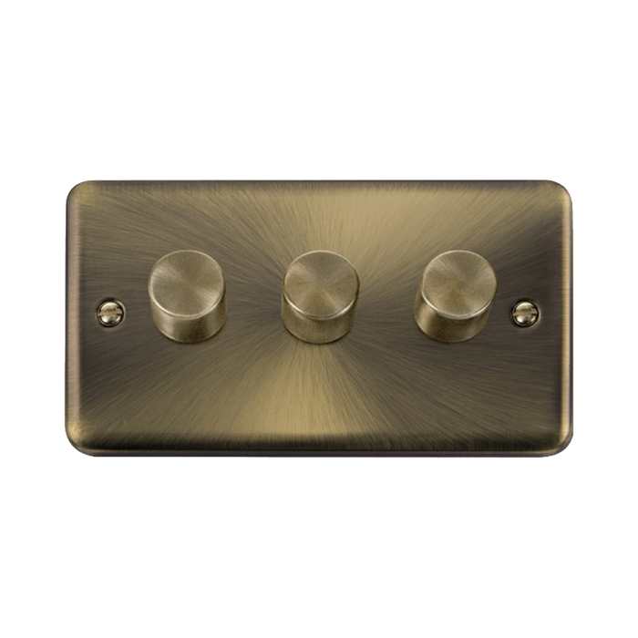 Click Deco Plus Antique Brass 3G LED Dimmer Switch DPAB163
