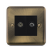 Click Deco Plus Antique Brass TV and Satellite Socket DPAB170MBK