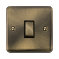 Click Deco Plus Antique Brass 1G Light Switch DPAB411BK