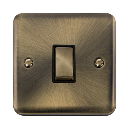 Click Deco Plus Antique Brass 1G Light Switch DPAB411BK