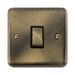 Click Deco Plus Antique Brass 1G Light Switch DPAB411BK