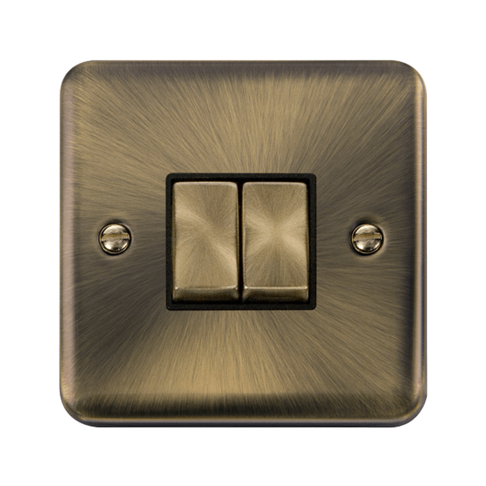 Click Deco Plus Antique Brass 2W & Intermediate Switch DPAB4125BK