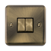 Click Deco Plus Antique Brass 2G Light Switch DPAB412BK