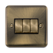 Click Deco Plus Antique Brass 3G Light Switch DPAB413BK