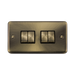 Click Deco Plus Antique Brass 4G Light Switch DPAB414BK