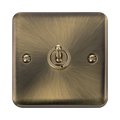 Click Deco Plus Antique Brass 1G Toggle Switch DPAB421