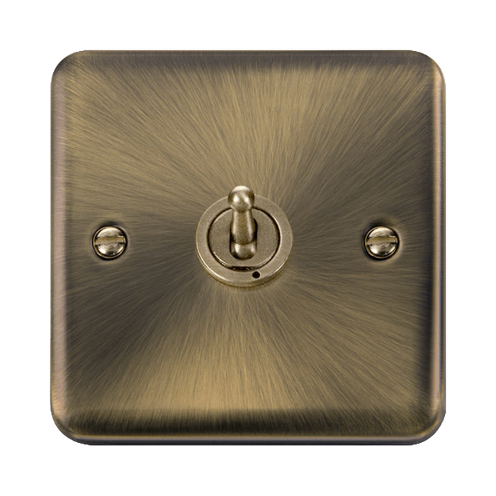 Click Deco Plus Antique Brass 1G Toggle Switch DPAB421