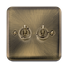 Click Deco Plus Antique Brass 2G Toggle Switch DPAB422