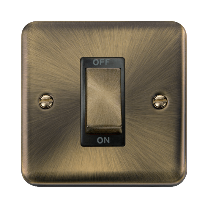 Click Deco Plus Antique Brass 45A Cooker Switch DPAB500BK