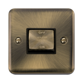 Click Deco Plus Antique Brass 10A Fan Isolator Switch DPAB520BK