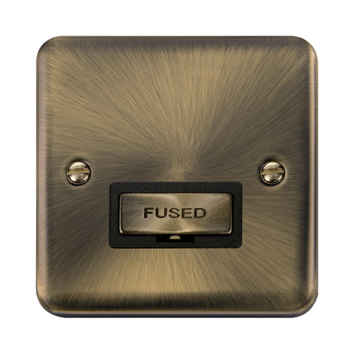 Click Deco Plus Antique Brass 13A Unswitched Spur DPAB750BK