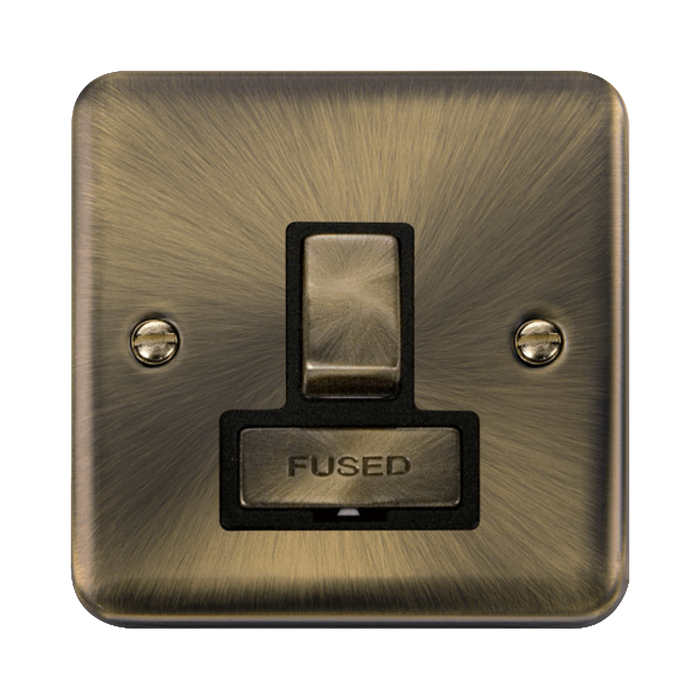 Click Deco Plus Antique Brass 13A Switched Spur DPAB751BK